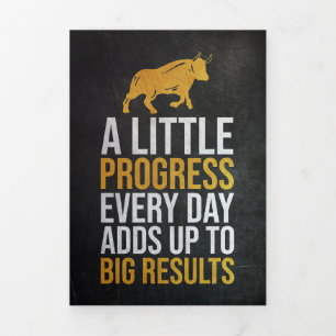Investor Progress Big Results Tri-Fold Card