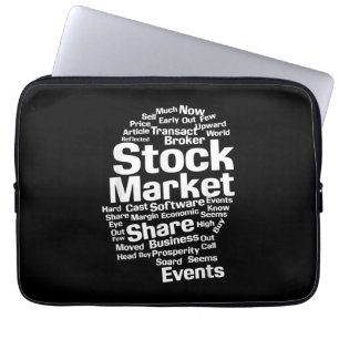 Investor Stock Market Words Head Laptop Sleeve