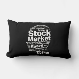 Investor Stock Market Words Head Lumbar Cushion