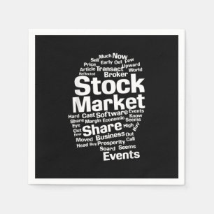 Investor Stock Market Words Head Napkin
