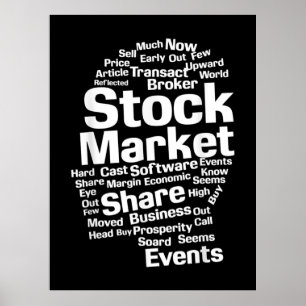 Investor Stock Market Words Head Poster