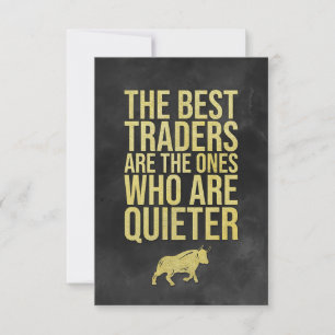Investor The Best Traders Thank You Card