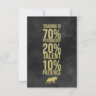 Investor Trading Talent Patience Thank You Card