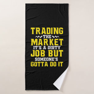 Investor Trading The Market Bath Towel