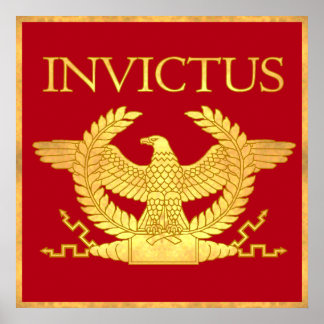 Invictus Engraved Gold poster