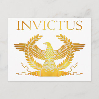 invictus golden eagle logo postcard