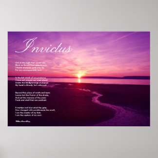 Invictus ~ Inspirational Poem Poster