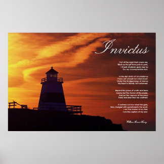 Invictus ~ Inspirational Poem. Poster