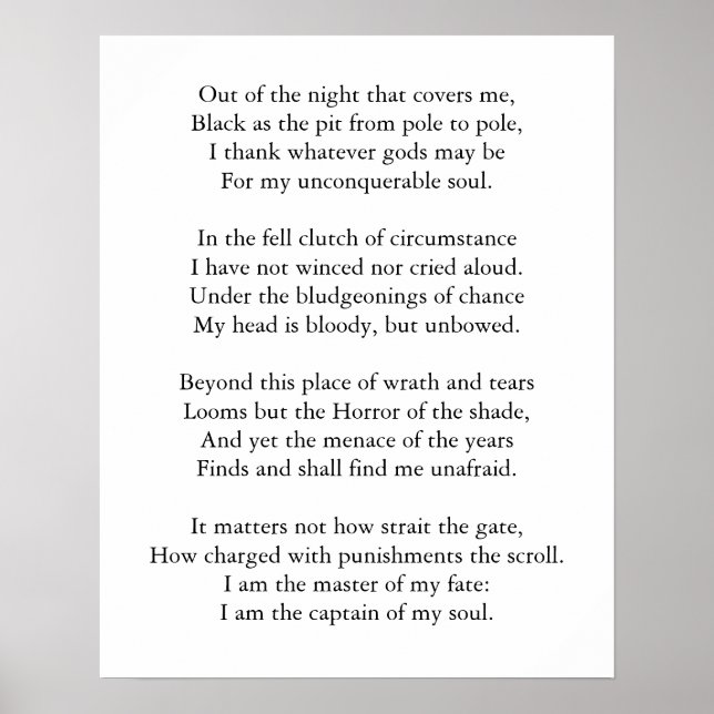 Invictus Poster (Front)