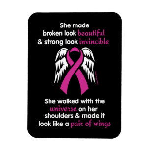 Invincible/Her...Breast Cancer Magnet