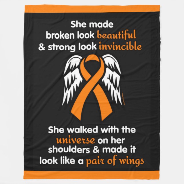 INVINCIBLE...RSD/CRPS FLEECE BLANKET (Front)