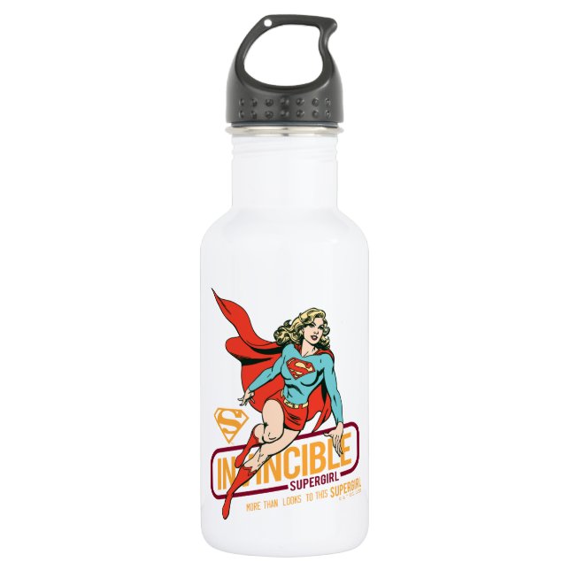 Invincible Supergirl Retro Graphic 532 Ml Water Bottle (Front)