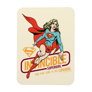 Invincible Supergirl Retro Graphic Magnet