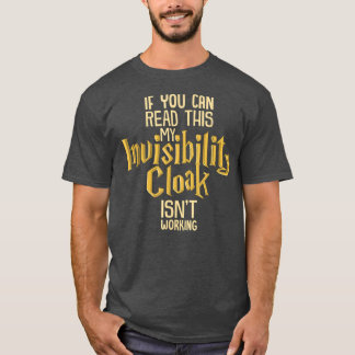 Invisibility Cloak Geek Book Movie Lover T Kids T-Shirt