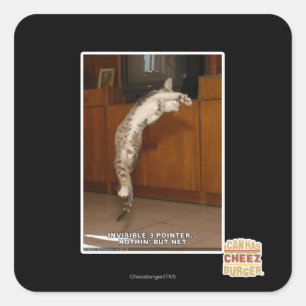 Invisible 3 Pointer Square Sticker