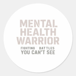 Invisible Battles, Inner Strength Classic Round Sticker