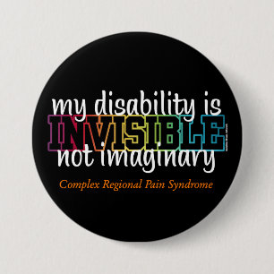 INVISIBLE...CRPS 7.5 CM ROUND BADGE