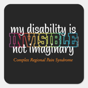 INVISIBLE...CRPS SQUARE STICKER