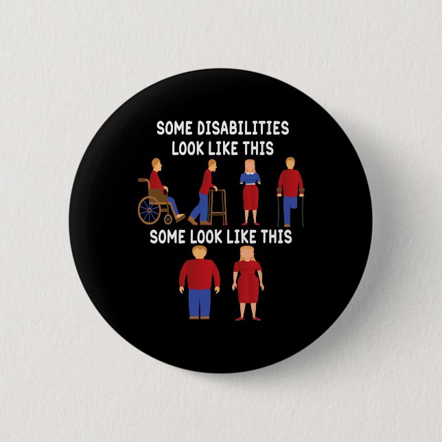 Invisible Disabilities and Mental Health Awareness 6 Cm Round Badge (Front)