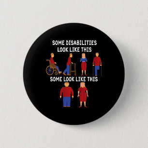 Invisible Disabilities and Mental Health Awareness 6 Cm Round Badge