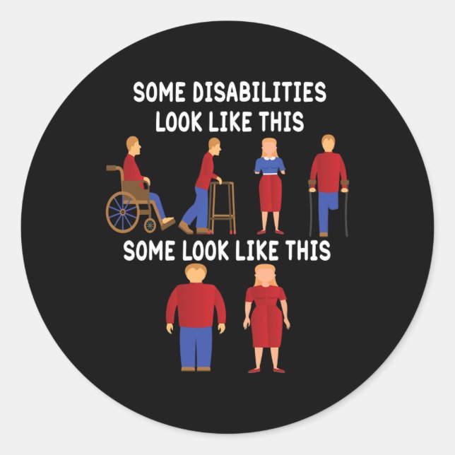 Invisible Disabilities and Mental Health Awareness Classic Round Sticker (Front)