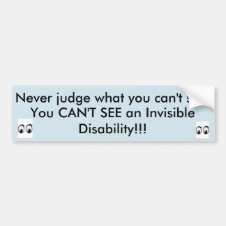 Invisible Disability Awareness Bumper Sticker