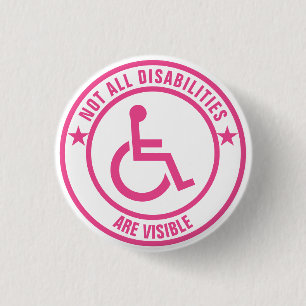 Invisible Disability Awareness Decal 3 Cm Round Badge