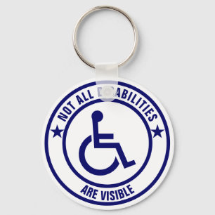 Invisible Disability Awareness Decal Key Ring