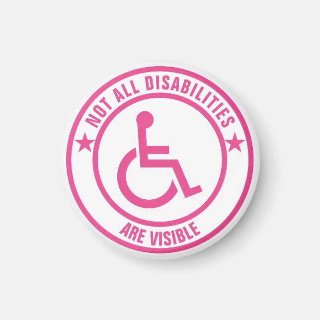 Invisible Disability Awareness Decal Magnet (Front)