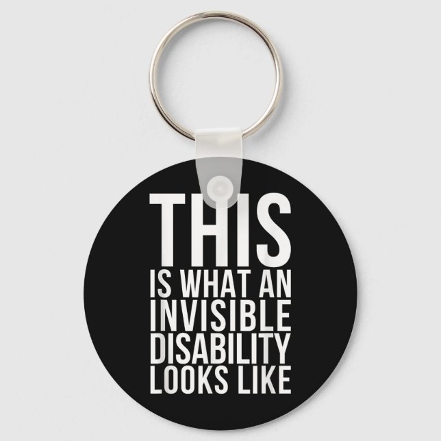 Invisible Disability Chronic Pain Illness Awarenes Key Ring (Front)