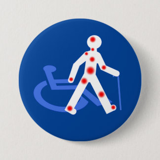Invisible disability / Visible 7.5 Cm Round Badge