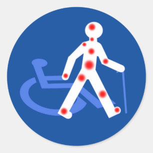 Invisible disability / Visible Classic Round Sticker