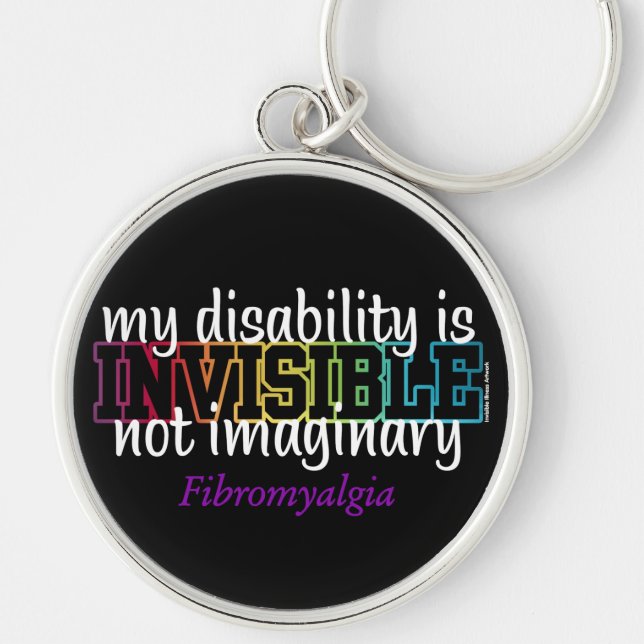 INVISIBLE...Fibro Key Ring (Front)