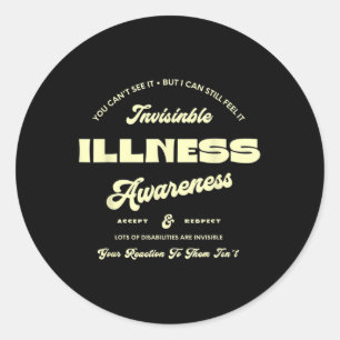 Invisible Illness Disorder Mental Health Awareness Classic Round Sticker