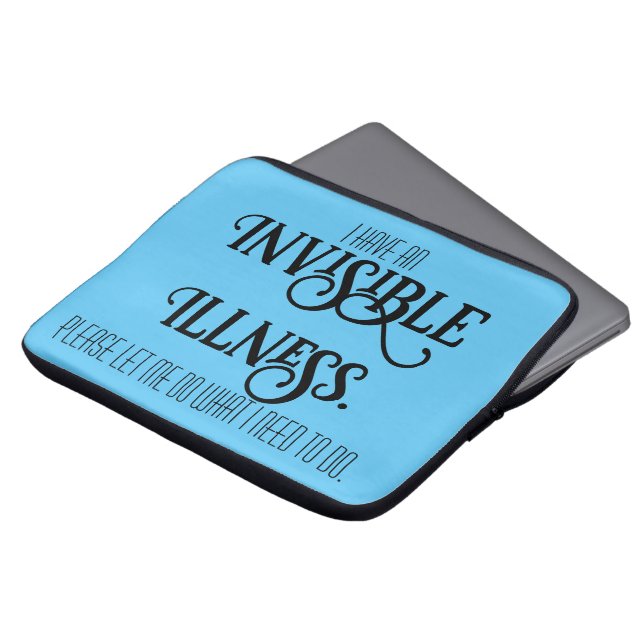 Invisible Illness Laptop Sleeve (Front Top)