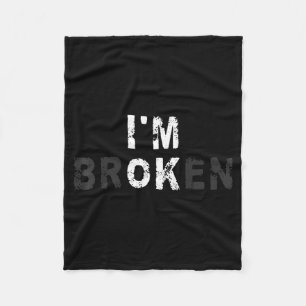 Invisible Illness Mental Health Awareness Broken Fleece Blanket