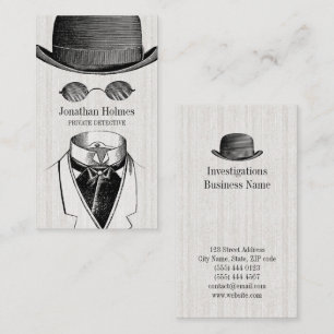 Invisible Man Private Detective business cards