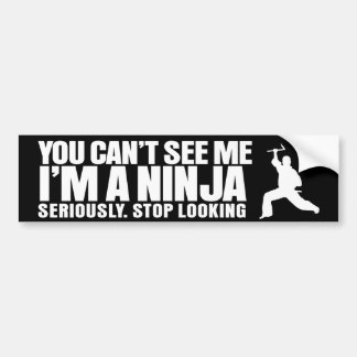 Invisible Ninja Bumper Sticker