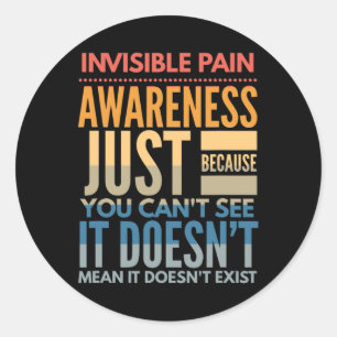 Invisible Pain Awareness - Fibromyalgia Chronic Fa Classic Round Sticker