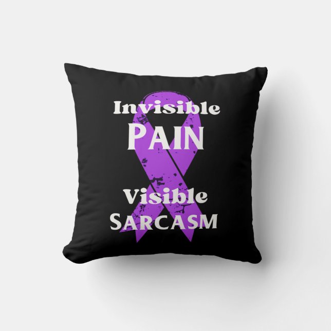 Invisible Pain Sarcastic Cushion (Front)