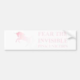 Invisible Pink Unicorn Bumper Sticker