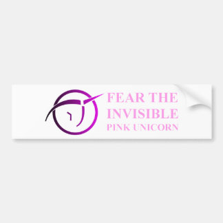 Invisible Pink Unicorn Bumpersticker Bumper Sticker