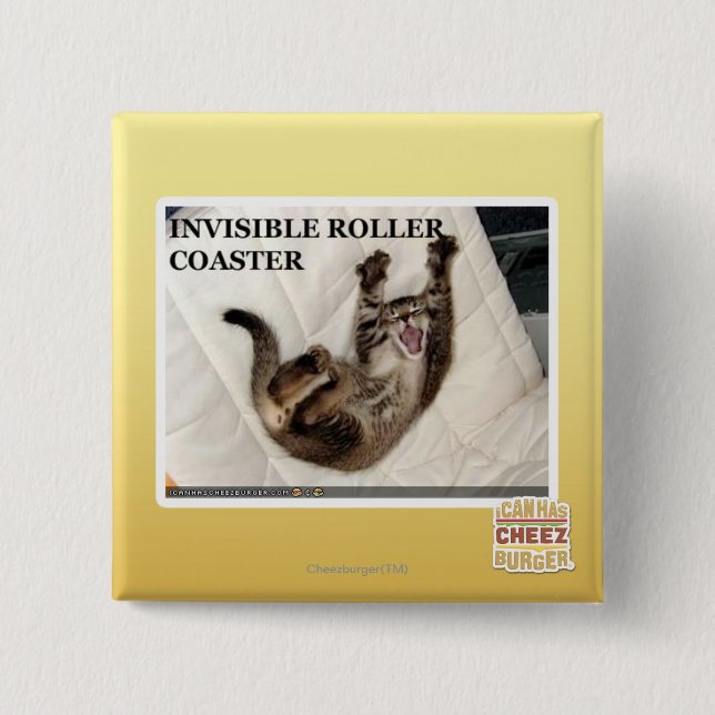 Invisible Roller Coaster 15 Cm Square Badge (Front)