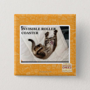 Invisible Roller Coaster 15 Cm Square Badge