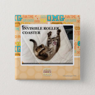 Invisible Roller Coaster 15 Cm Square Badge