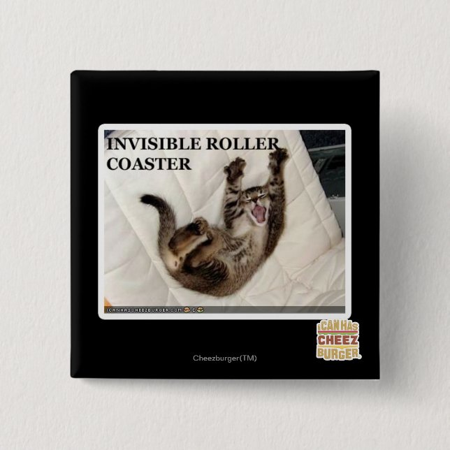 Invisible Roller Coaster 15 Cm Square Badge (Front)