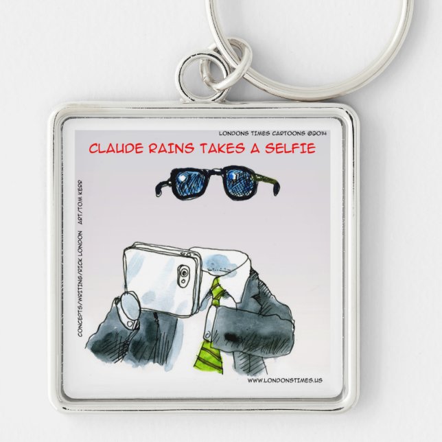 Invisible Selfie Funny Key Ring (Front)