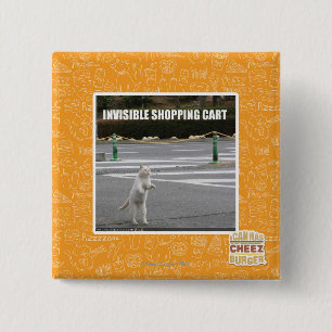 INVISIBLE SHOPPING CART 15 CM SQUARE BADGE