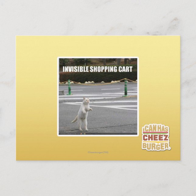 INVISIBLE SHOPPING CART POSTCARD (Front)