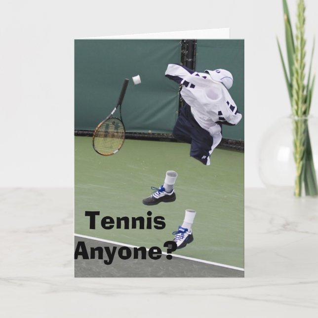Invisible Tennis Birthday Card (Front)
